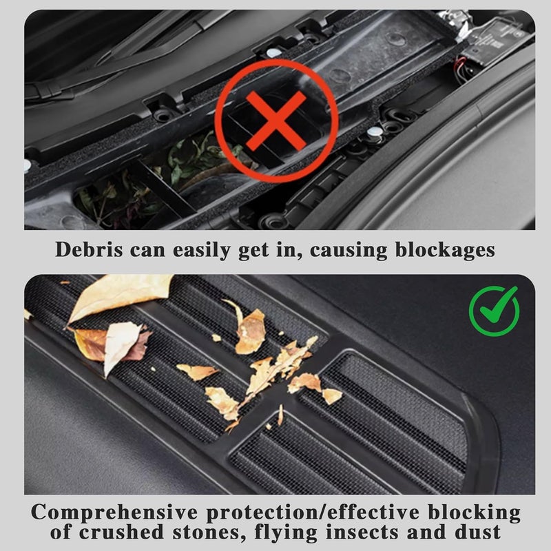 Arcoche Air Intake Protective Cover for Tesla Model Y 2020 2021 2022 2023 2024 2025 (NO- Juniper) Air Vent Cover Air Intake Vent Grille Cover (black) for tesla Model y Air Intake accessories - Image 2
